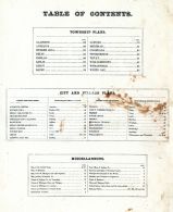 Table of Contents, Ingham County 1874 with Lansing